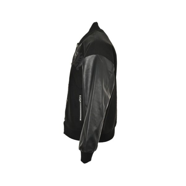 Chrome hearts Cross-patterned leather bomber jacket