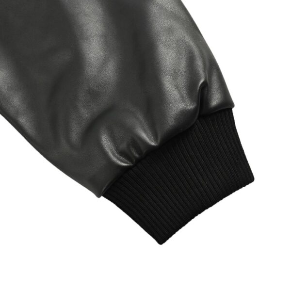 Chrome hearts Cross-patterned leather bomber jacket