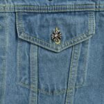 Chrome hearts Denim jacket with full back leather cross