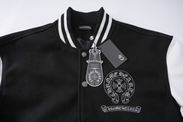 Chrome hearts Embroidered horseshoe baseball jacket
