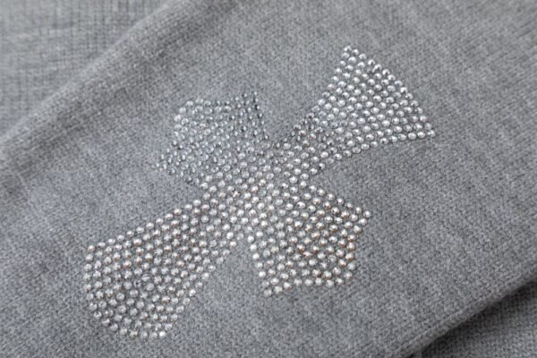 Chrome hearts Hot Diamond Zipper Knitted Sweater Hooded Jacket