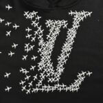 Louis Vuitton Airplane lettering logo print hoodie