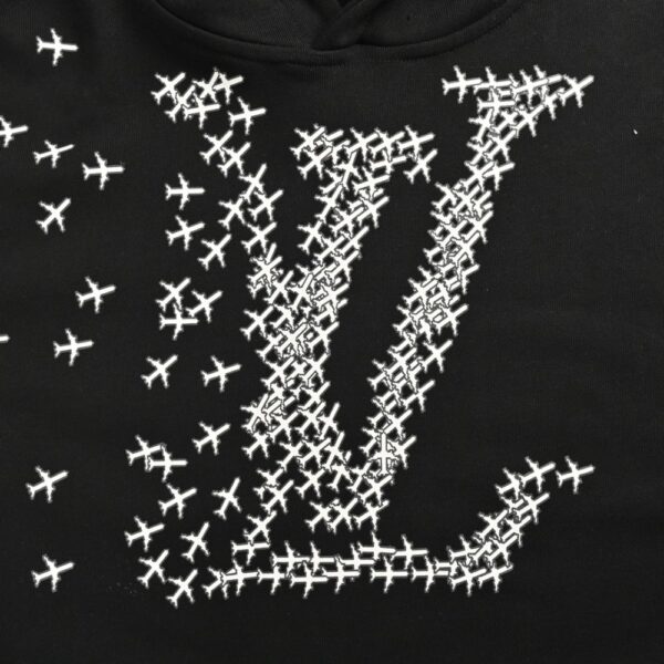 Louis Vuitton Airplane lettering logo print hoodie