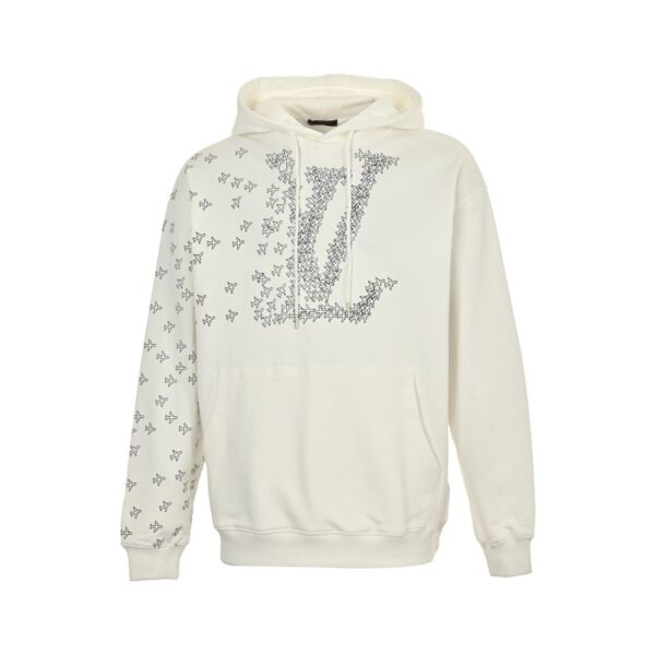 Louis Vuitton Airplane lettering logo print hoodie
