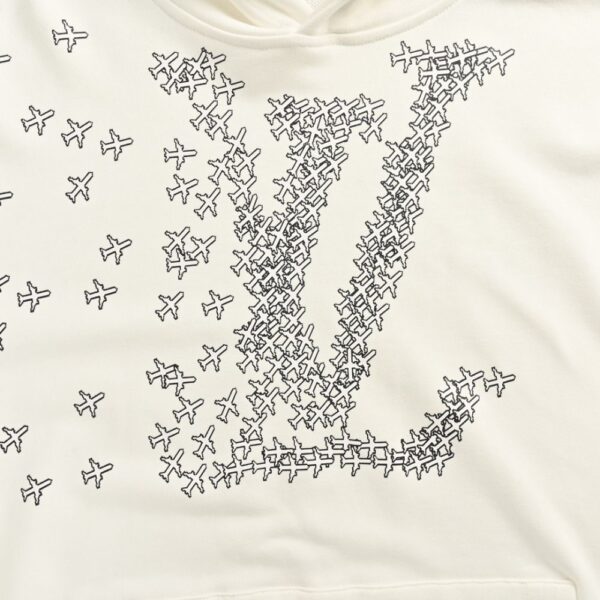 Louis Vuitton Airplane lettering logo print hoodie