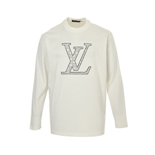 Louis Vuitton Long-sleeved T-shirt with inset embroidery