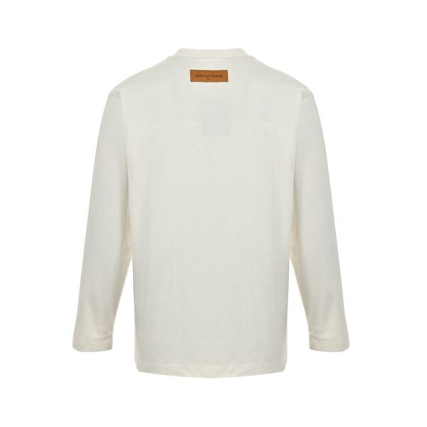 Louis Vuitton Blue flower embroidered long-sleeved T-shirt