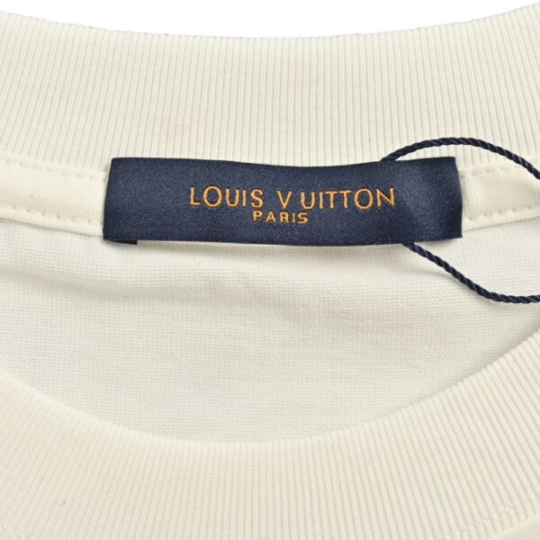 Louis Vuitton Blue flower embroidered long-sleeved T-shirt