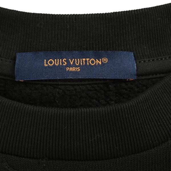Louis Vuitton 24Fw all over print monogram flocking print sweatshirt