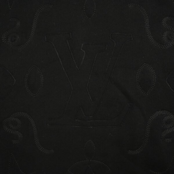 Louis Vuitton 24Fw all over print monogram flocking print sweatshirt