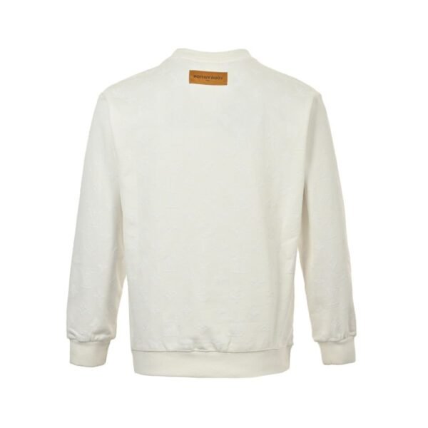 Louis Vuitton 24Fw all over print monogram flocking print sweatshirt