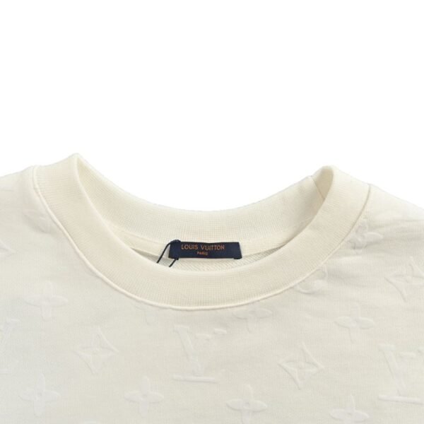 Louis Vuitton 24Fw all over print monogram flocking print sweatshirt