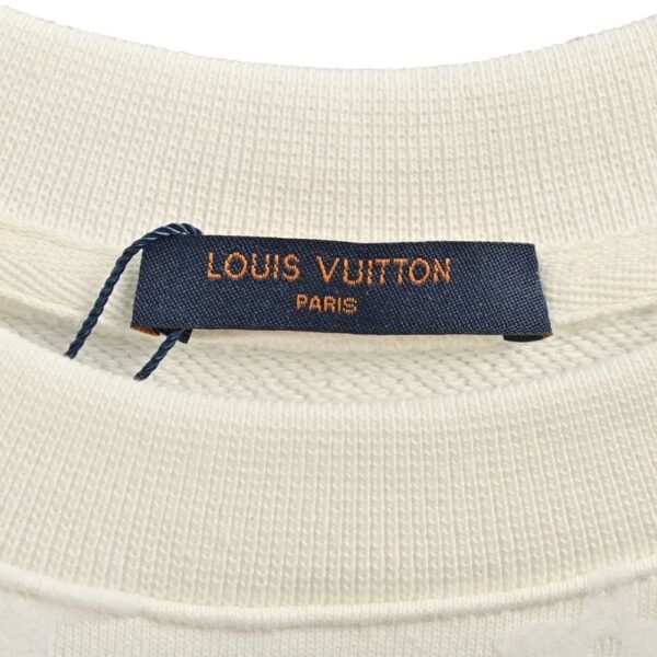 Louis Vuitton 24Fw all over print monogram flocking print sweatshirt