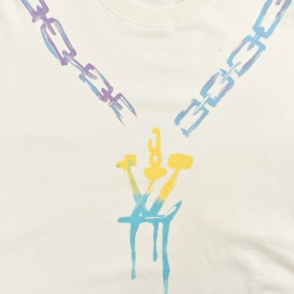 Louis Vuitton Gradient necklace pendant print sweatshirt