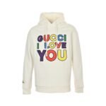 Gucci 24Fw Full-color logo lettering embroidered hoodie