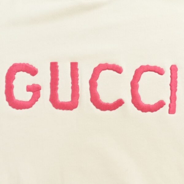 Gucci 24Fw Pink Letter Embroidered Sweatshirt