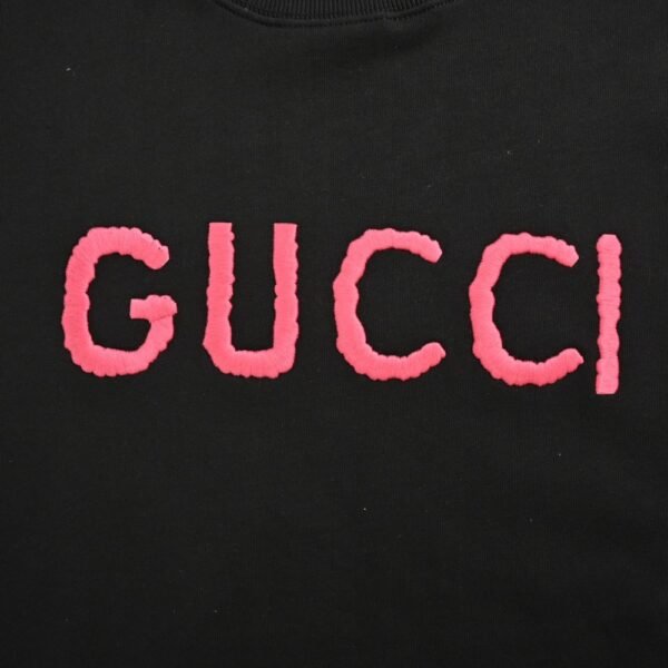 Gucci 24Fw Pink Letter Embroidered Sweatshirt