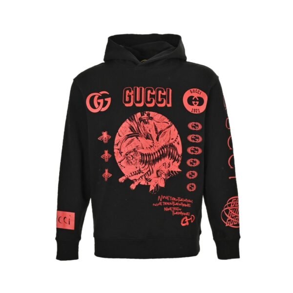 Gucci 24Fw Multi-label Printed Hoodie