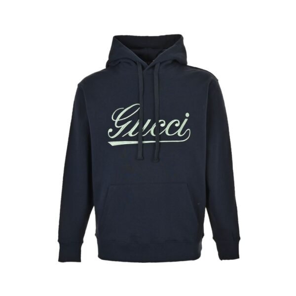 Gucci Cursive embroidered lettering hoodie