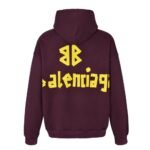 Balenciaga 24Fw Masking tape distressed hoodie