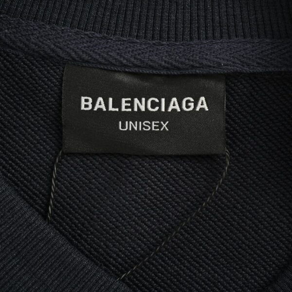 Balenciaga 24Fw Distressed washed surf print sweatshirt