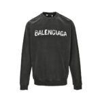 Balenciaga 24Fw Double B Letter Print Washed Sweatshirt
