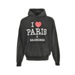 Balenciaga 24Fw Double Ring Embroidery Zipper Sweatshirt