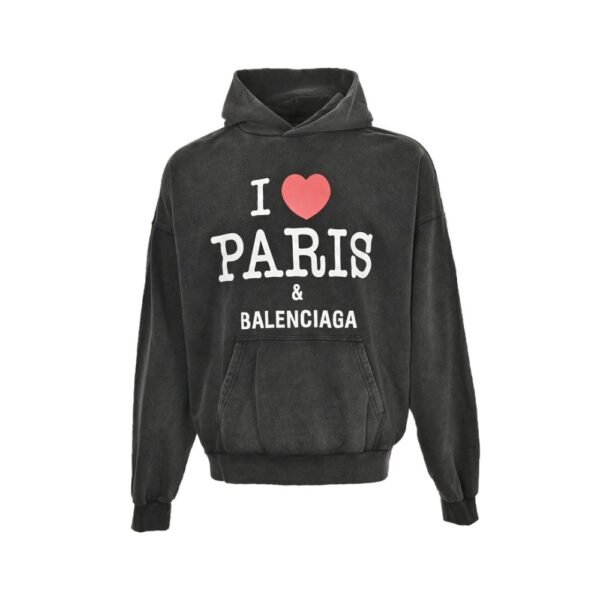 Balenciaga 24Fw Double Ring Embroidery Zipper Sweatshirt