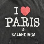 Balenciaga 24Fw Double Ring Embroidery Zipper Sweatshirt