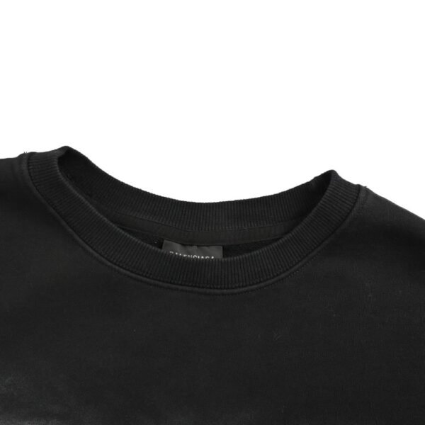Balenciaga 24FW Washed and distressed baby embroidered sweatshirt