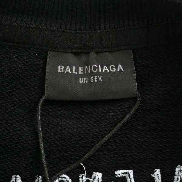 Balenciaga 24FW Washed and distressed baby embroidered sweatshirt