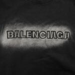 Balenciaga 24FW Washed and distressed baby embroidered sweatshirt