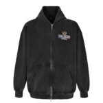 Balenciaga 24FW Paris embroidered zip-up hoodie