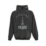 Balenciaga Tower Print Washed Hoodie