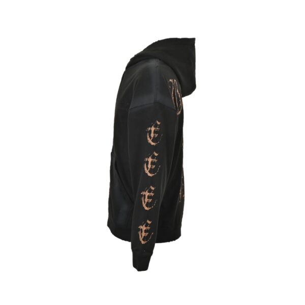 Balenciaga Sanskrit Print Mud-Dyed Zipper Sweatshirt Jacket