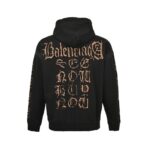 Balenciaga Sanskrit Print Mud-Dyed Zipper Sweatshirt Jacket