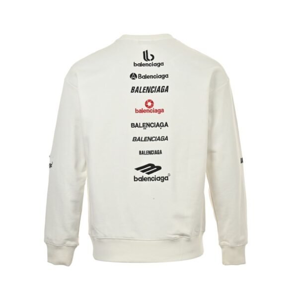 Balenciaga 24Fw Multi-letter embroidered sweatshirt