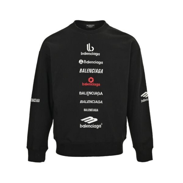 Balenciaga 24Fw Multi-letter embroidered sweatshirt