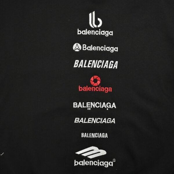 Balenciaga 24Fw Multi-letter embroidered sweatshirt