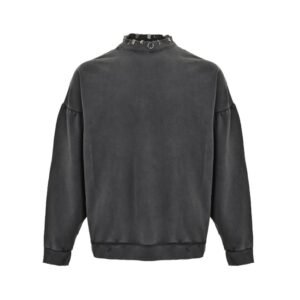 Balenciaga 23Fw collar buckle rivet pierced sweatshirt