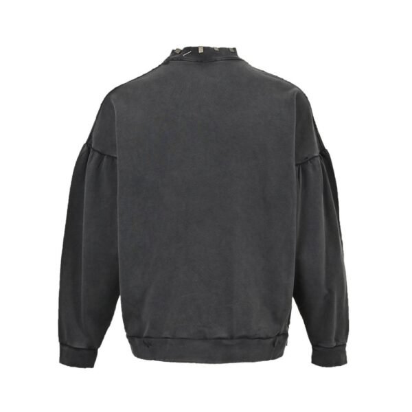 Balenciaga 23Fw collar buckle rivet pierced sweatshirt