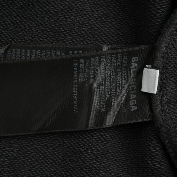 Balenciaga 23Fw collar buckle rivet pierced sweatshirt