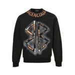 Balenciaga Hand-painted double B print sweatshirt