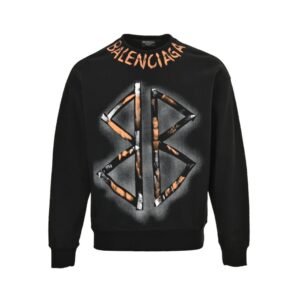 Balenciaga Hand-painted double B print sweatshirt