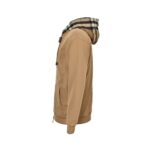 Burberry 23Fw Check Hood Zippered Hooded Sweatshirt Jacket