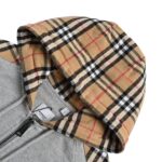 Burberry 24Fw Embroidered TB check zip-up sweatshirt
