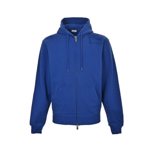 Burberry 24Fw Shoulder Horse Patches Zip-Up Hoodie