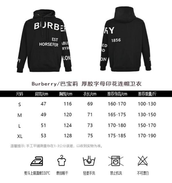 Burberry 24Fw Thick rubber lettering print hoodie