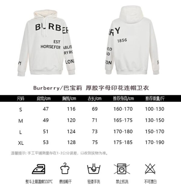 Burberry 24Fw Thick rubber lettering print hoodie