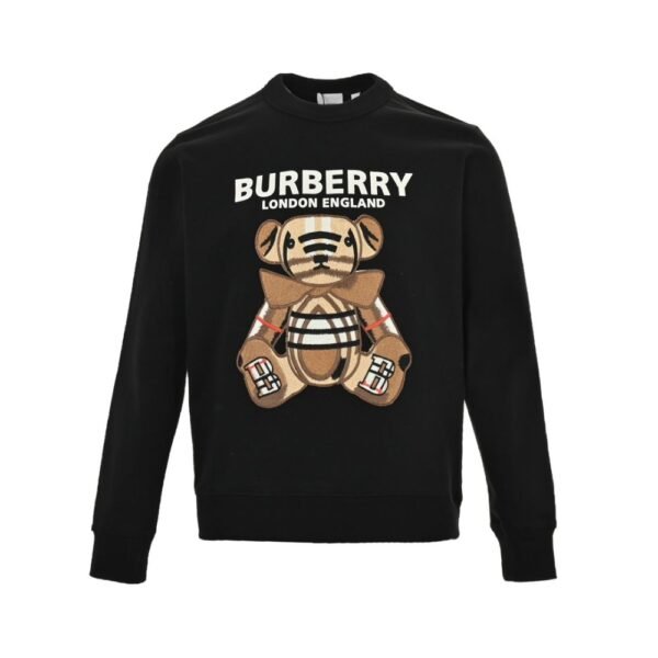 Burberry 23Fw Embroidered Teddy Bear Sweatshirt